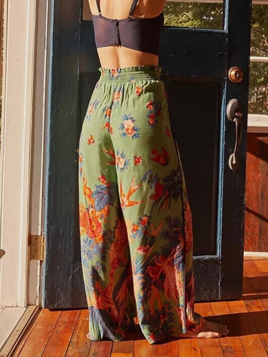 Anthropologie Other - Anthropologie Sleep Pant Pajamas Lounge Hummingbirds Green Size XL